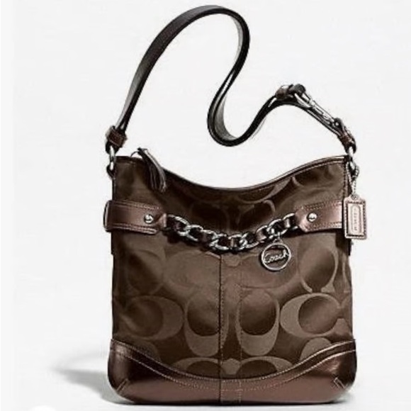Coach Handbags - Coach Chocolate Brown Chain Shoulder Bag